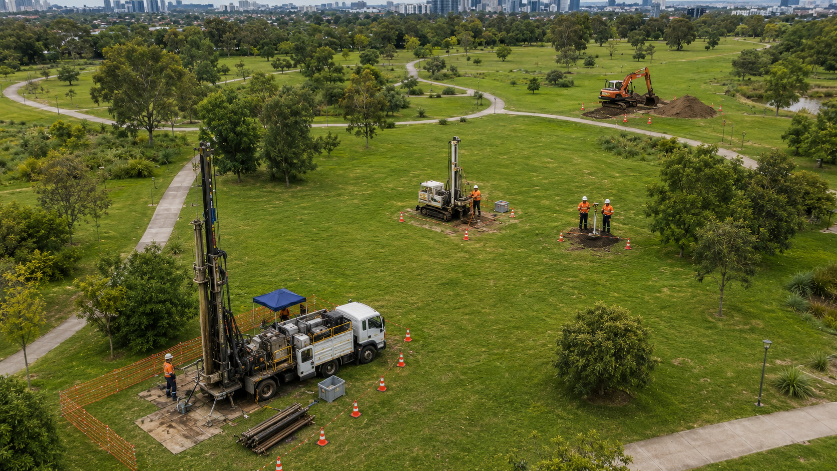 Mapped geotechnical investigation locations
